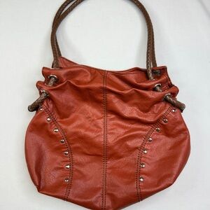 Relic Brown Shoulder Bag with Studded Details